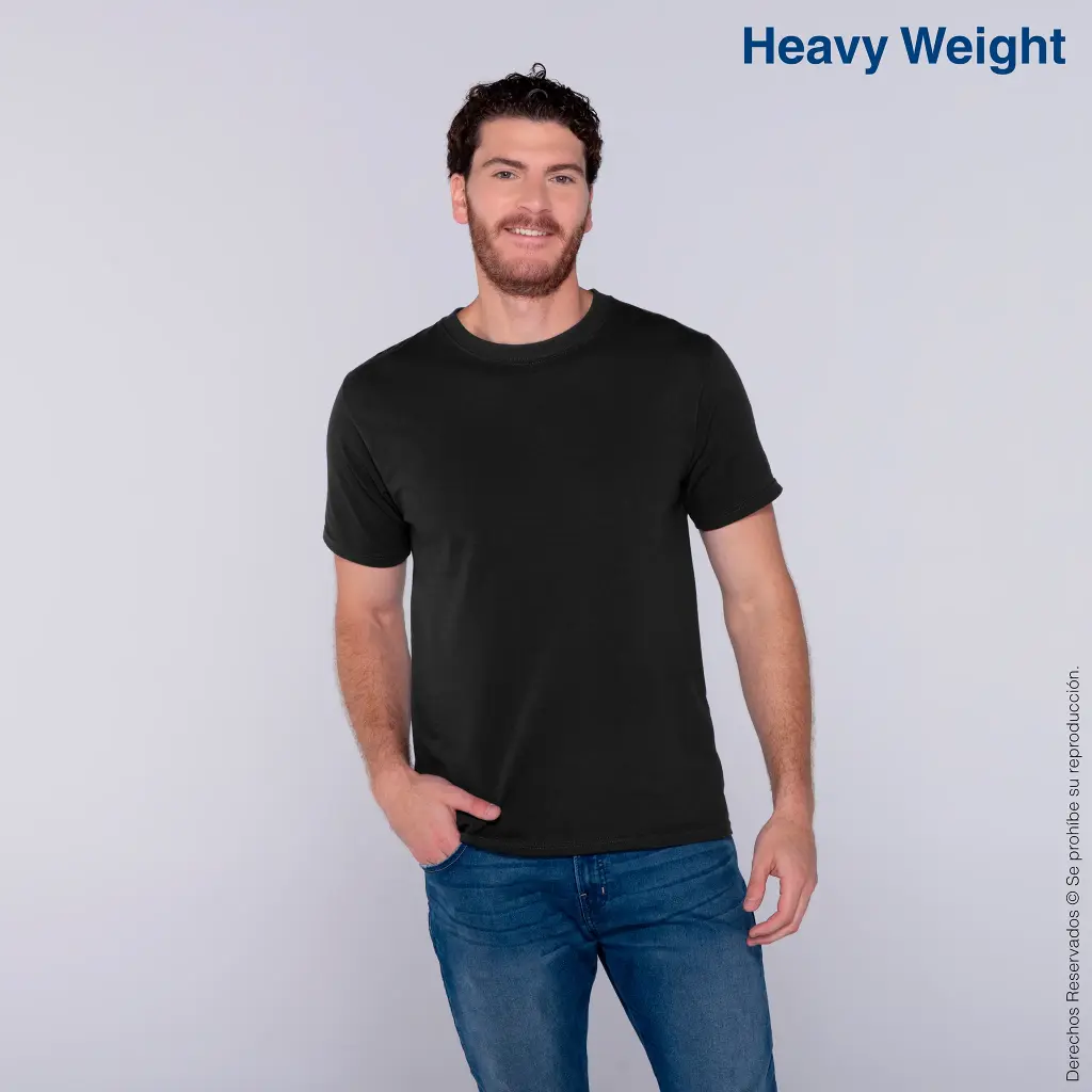 C0300 Playera Peso Completo Cuello Redondo Manga Corta para Caballero